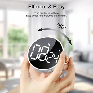 Large LED Display Digital Kitchen Timers - Easy-to-Read Visual Countdown and Countup Timer for Classroom, Cooking, Fitness, Baking, Studying, and Teaching - Perfect for Seniors with Magnetic Backing and Simple Operation 1PC Utensils