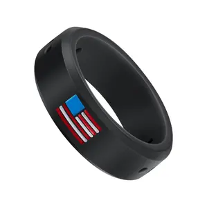TUFF American Flag Silicone Ring - Limited Run Safe Functional Alternative to Metal Band for Gym Work Truck Fixing