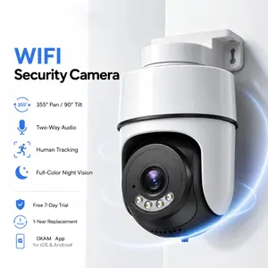 Plug-in Outdoor 4G Surveillance Camera 360 Degree Panoramic Rotation Home Security Camera Mobile Remote View Full Color Night Vision Wireless Monitor Waterproof Outdoor Yard Garage Home Safety Surveillance Camera