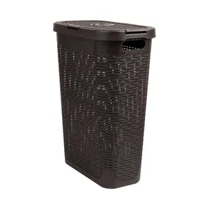 Mind Reader 40L Slim Laundry Hamper with Lid /Clothes Basket