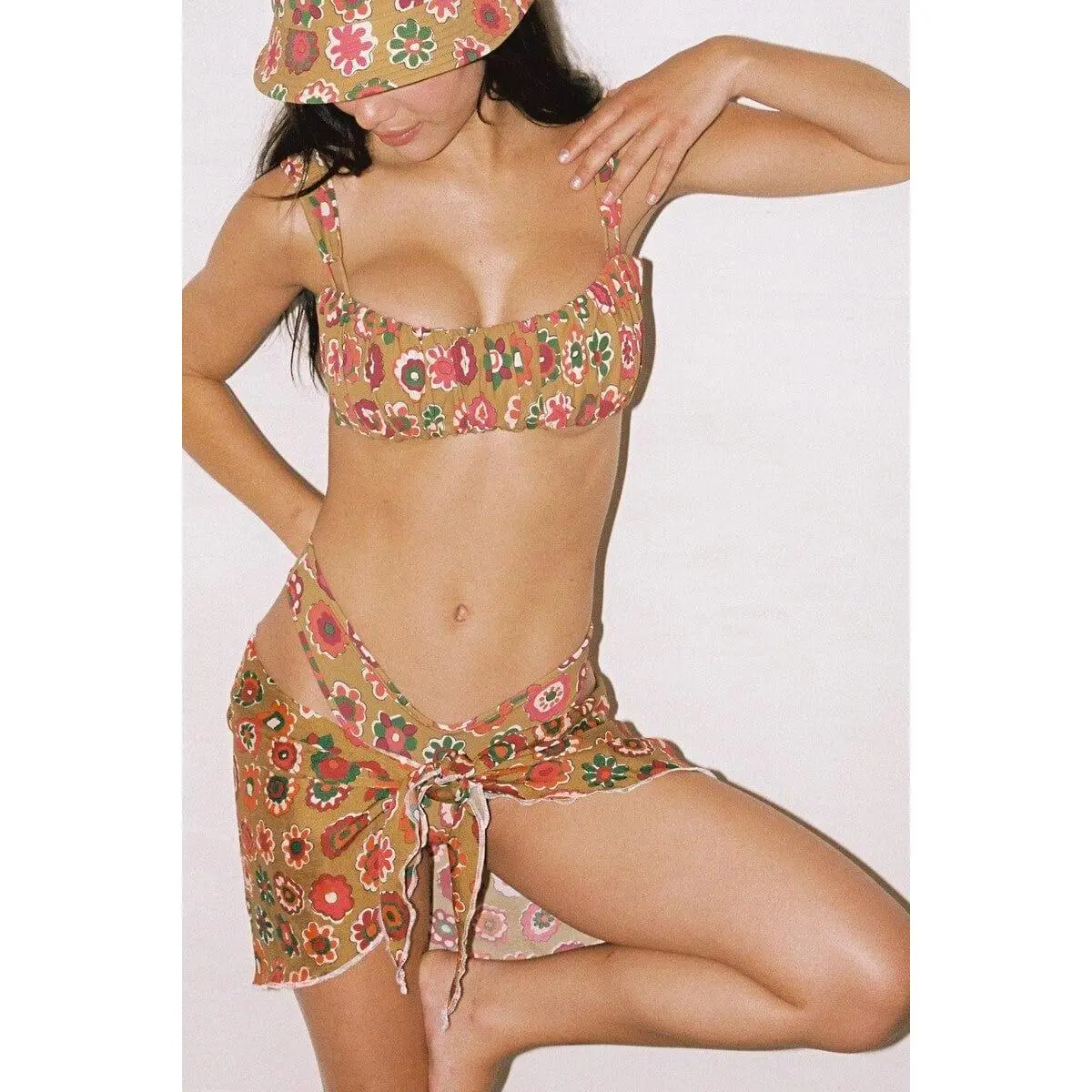 Mazzy Floral Silk Sarong