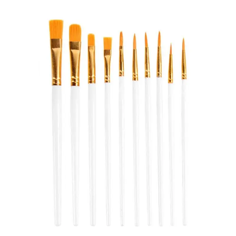 Paint Brushes Set, 10pcs/set Brush Combo, Paint Brushes For Acrylic Painting, Oil Painting, Watercolor, Artist Paintbrushes For Body Face Rock Canvas, Adult Drawing Arts Crafts Supplies, Art Supplies Kit, Art Kits