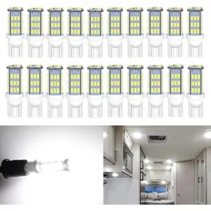 921 RV Indoor LED Light Bulbs, T10 912 194 LED Camper Light Replacement Bulbs for RV Car Dome Map Door License Plate Trailer Lights, White (Pack of 20)