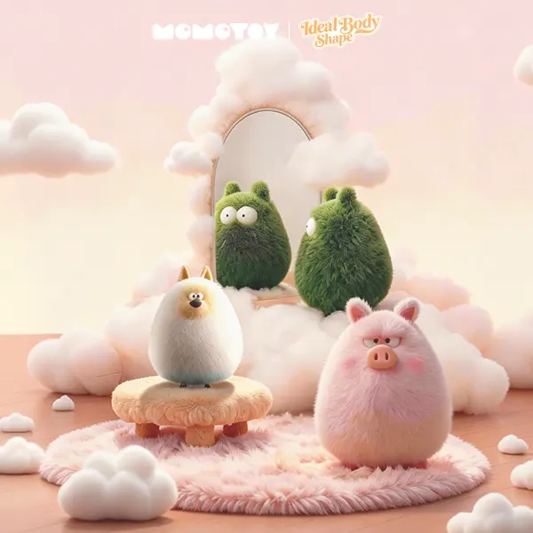 MOMOTOY Pear Us Ideal Body Series Plush Pendant, Plush Dolls, Stress Relief Toys, Gift Boxes for Birthdays & Holidays