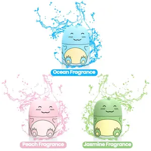 CloudMades Toilet Bowl Cleaner Bottle Cute Dinosaur-Shaped Bathroom Toilet Tank Cleaner with Ocean Jasmine and Peach Scent Effective Stain Removal Deep Stain Remover