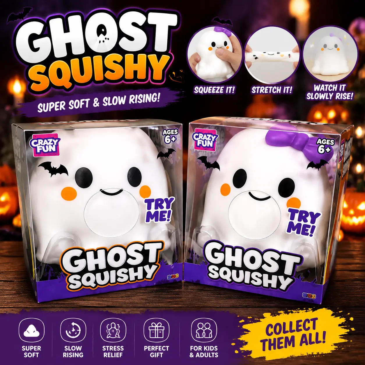 Ghost Squishy Halloween Stress Relief Toy