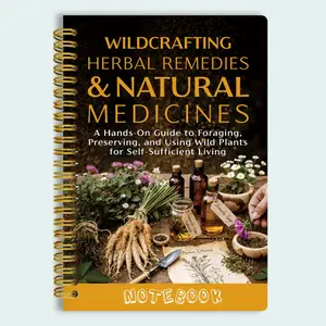 Wild Herbal Therapy and Natural Medicine Spiral Notebook - A Handmade Guide for Harvesting, Preserving, and Using Wild Plants, Achieving a Self-Sufficient Life, Herbal Book, Spiral Journal