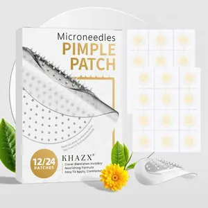 12pcs/24pcs Hyaluronic Acid Gel Strip Tea Tree Oil Acne Pimple Patch, Facial Patches, Invisible Coverage, No Methylcellulose & Fragrance, Daily Face Use, Unisex Skincare