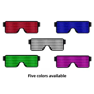 LED Glasses Light Up USB Rechargeable Dynamic Rave Flashing Glasses for DJ Stage Club Music Festivals