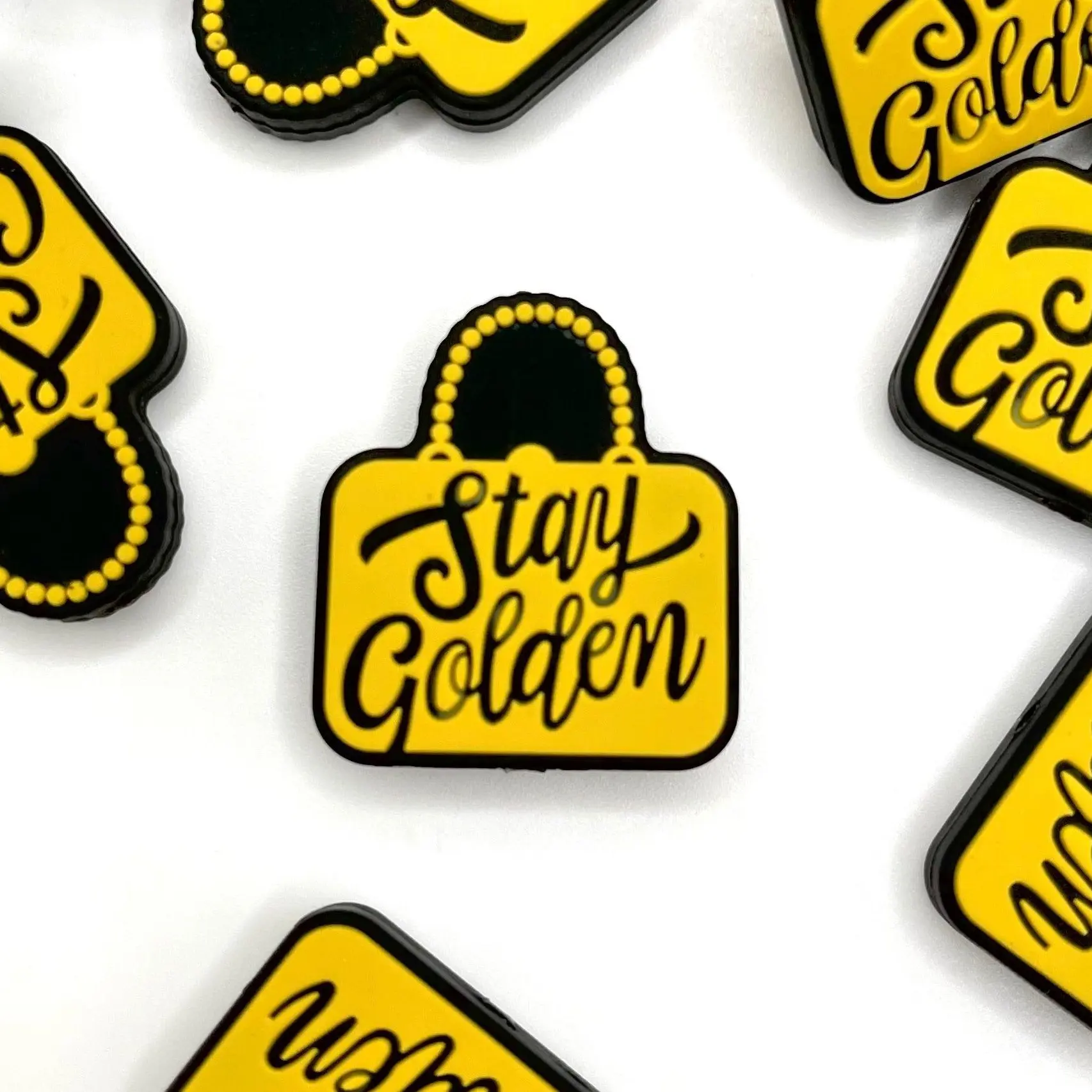 1pc Stay Golden Silicone Focal Beads - Golden Girls Purse Beading DIY Supplies