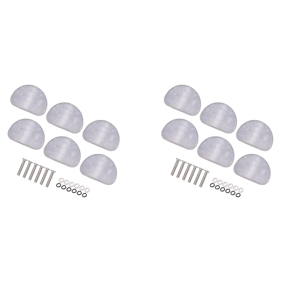 12 Pcs Plastic Universal White Pearl Guitar Tuning Pegs - High-Quality, Easy-to-Install Tuners with Screws, 24mm Width Replacement for Old Machine Heads Cap Knobs Handles