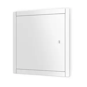 16" x 16" White Powder-Coated Steel Metal Access Panel: Sleek Flush Mount for Drywall