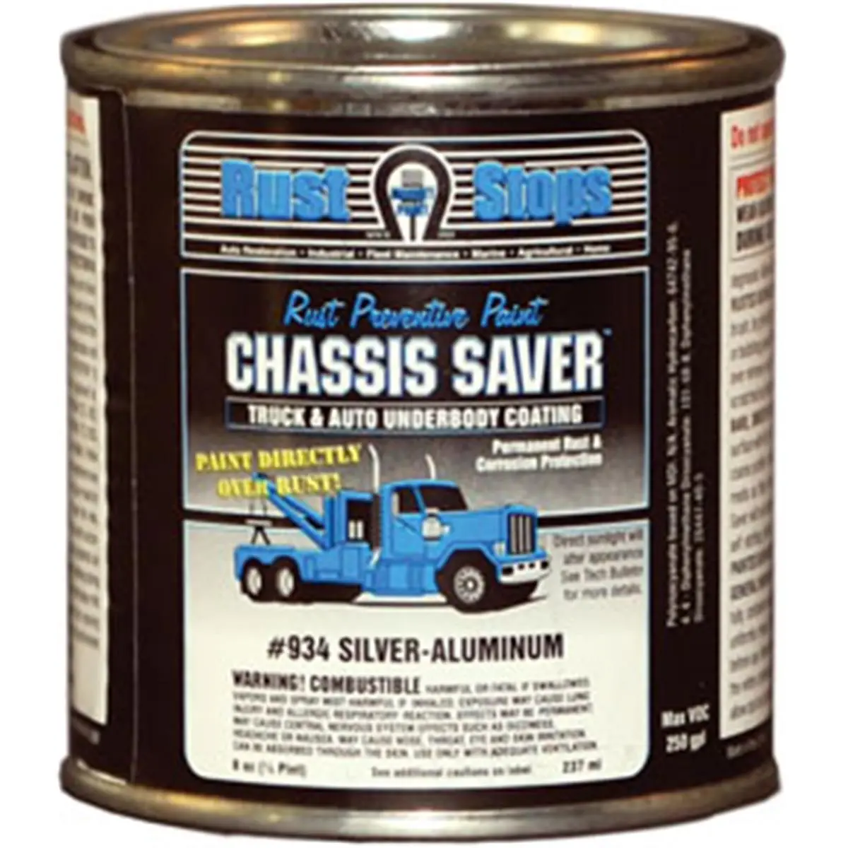 212 MAIN Corrosionstop Single-Component Silver Aluminum Paint - Automotive Truck Use, 0.5 pt Aluminum Base, 0.5 lbs, High Solids, No Hardeners/Activators, Non-Porous Corrosion-Resistant Coat, Rust Prevention Underbody Coat, VOC Compliant (UCP934-16)