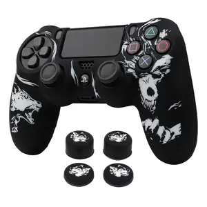 Laser Carving Soft Silicone Protective Case Cover For Playstation 4 Controller Skin Gamepad Games Accessories For PS4 Control Console Accessories