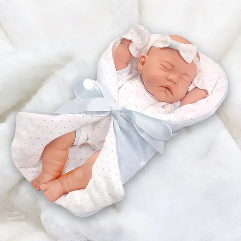 12-in Soft Vinyl Reborn Baby Doll with Movable Joints, Matching Outfit, Matching Blanket, Toy Soft Dolls Gifts for Thanksgiving Occasions