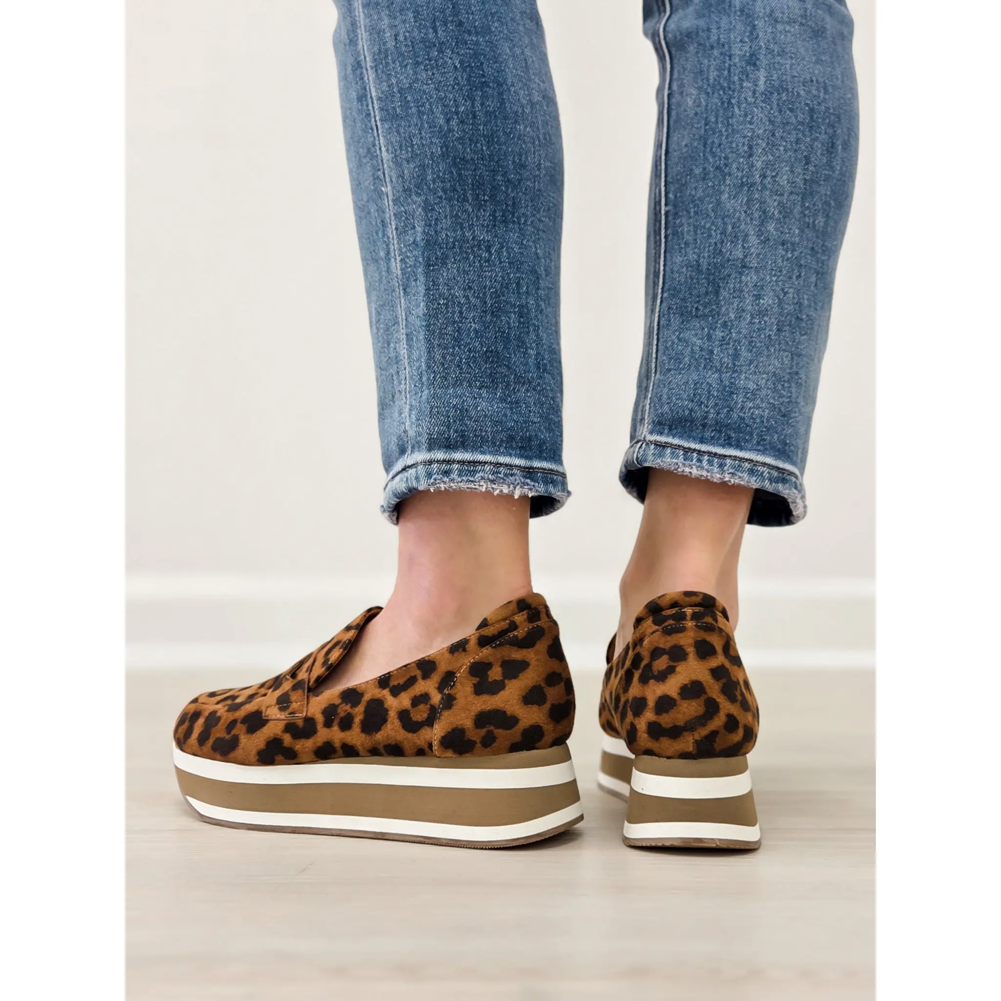 Corkys Sheesh Platform Loafers in Leopard