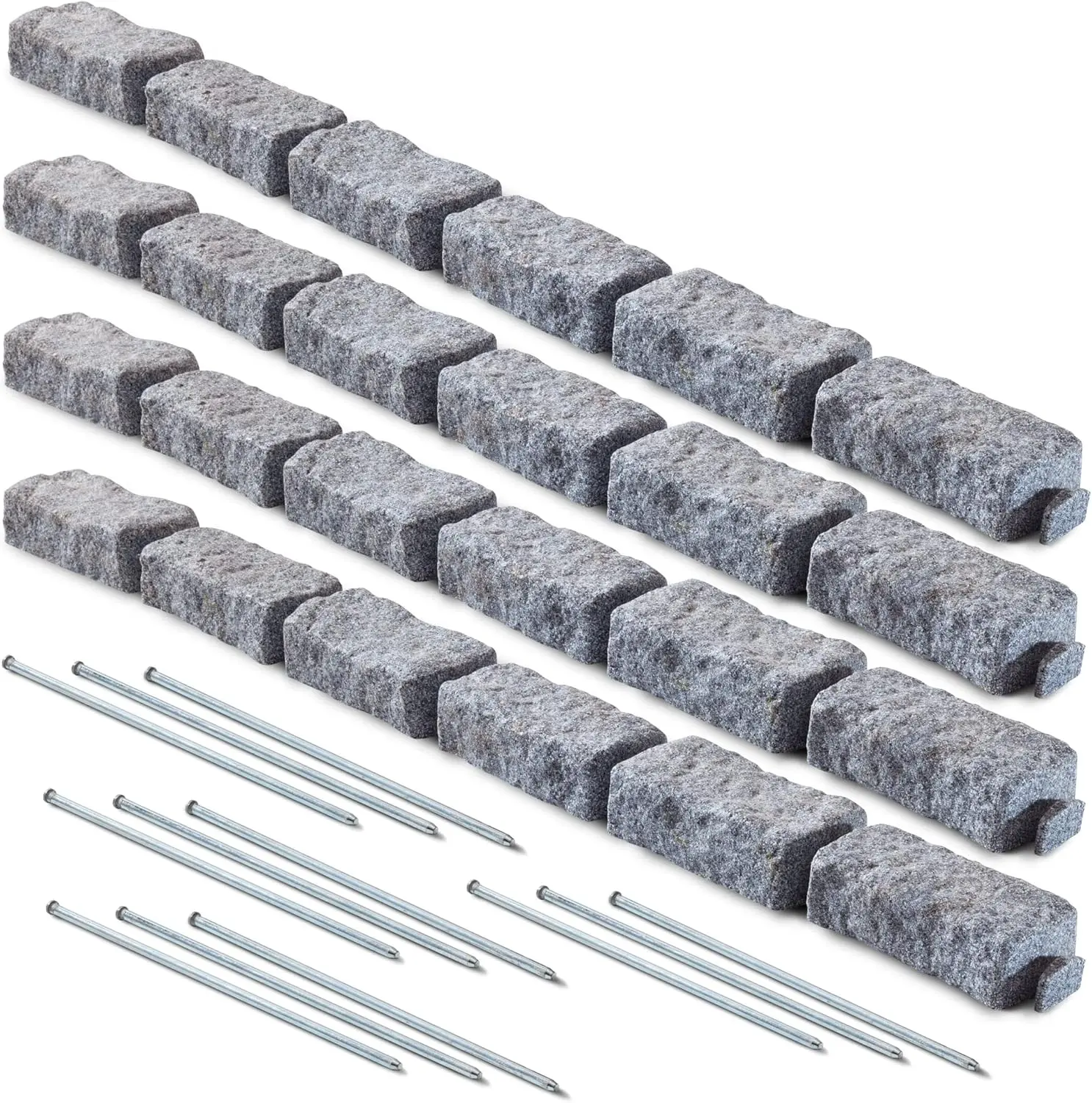 Garden Pathway Edging Granite Rock, Durable Decorative Stones for Lawn Aesthetics Enhancement (Home Improvement Garden Supplies)
