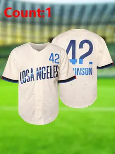 Men's Baseball Jersey, New Arrival Stretch Breathable Embroidered Button Sports Uniform, Loose Fit Casual Fall & Winter, Sportswear Clothing Top