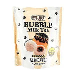 ROYAL FAMILY Boba Milk Tea Mochi Daifuku 500g - Taiwanese Bubble Tea Creamy Chewy Snacks