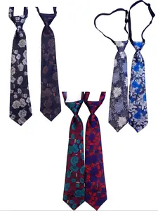Floral Pattern Tie & Bow Tie Set, Fashionable Neckwear for Men & Women, Casual Versatile Accessories for Work, School, Outdoor