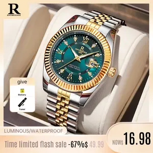ONTHEEDGE Turquoise Dial Watch for Men, Waterproof Stainless Steel Luxury Watch,Date Display Quartz Movement Fashion Men’s Watch,wrist watch automatic waterproof,Luminous watch for party,gift for him ,Modern Wristwatch
