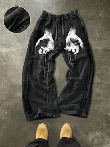 Men's Casual Cotton Sports Pants, Crown Snake Print, Street Style, Drawstring Waist, Ankle Length, All Seasons, Perfect for Outdoor & Holidays, Graphic Sweatpants