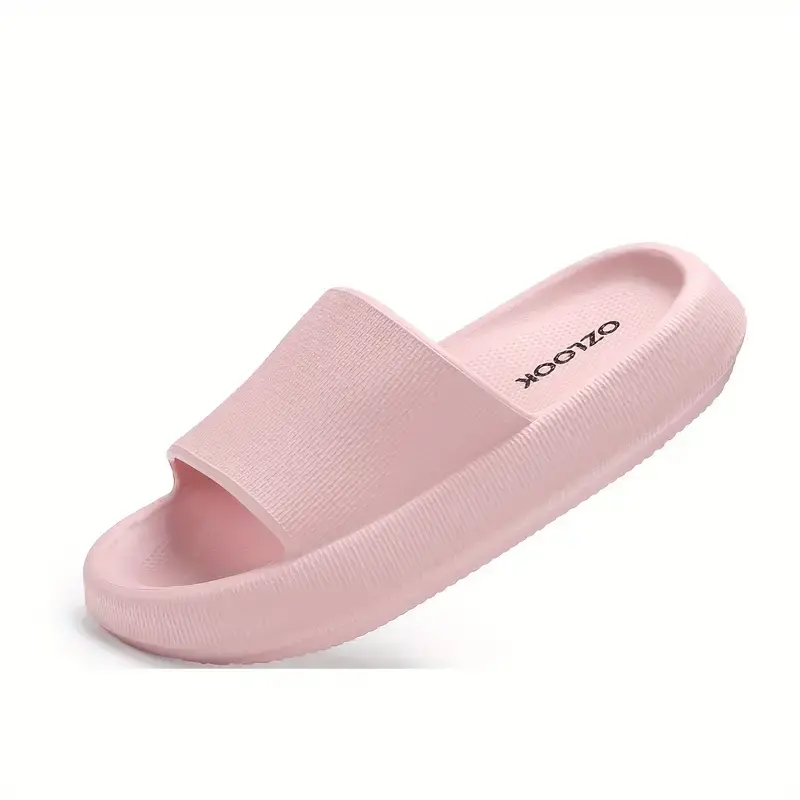 Trending Summer 2024 New PU Patent Fashionable Versatile EVA Slippers, High-End Comfortable Couples Slippers, Lightweight Soft Durable Non-Slip Sandals, House Bathroom Shower Slides, Beach Casual Minimalist Ins Style