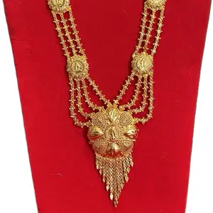 Women's Ornate Traditional Gold-Plated Nepali Coin Mala Layered Necklace, Culturally-Inspired Artistic Chain Jewelry Costume Fashion Accessory, Culturally-Inspired Necklaces, Artistic Necklaces