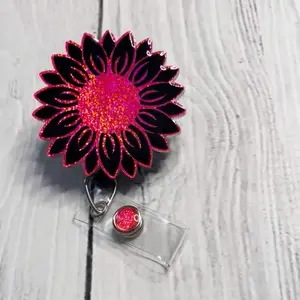 Sunflower Badge Reel for Office Supplies and Identification Badges