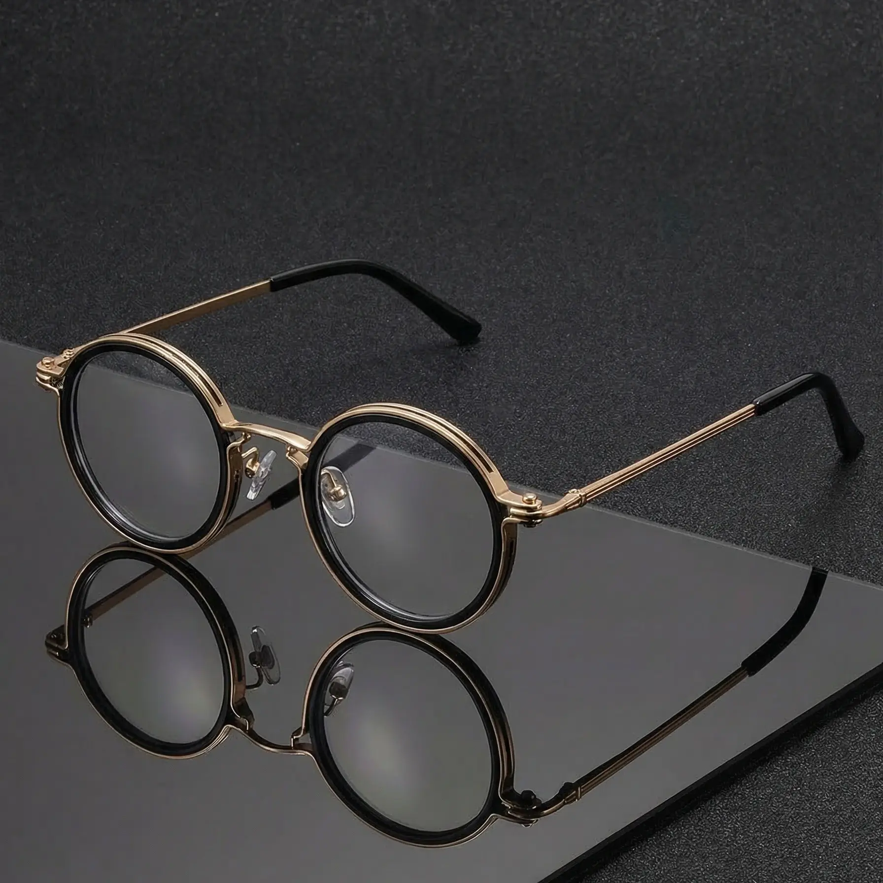 Vintage Metal Round Frame Reading Glasses, Reading Eyeglasses, High Quality Eyewear, Anti-Blue Light Unisex, Lightweight Comfortable, Multiple Prescriptions Available