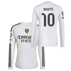 25 26 New White Home No.10 Mbappé Short Sleeves Football Jerseys