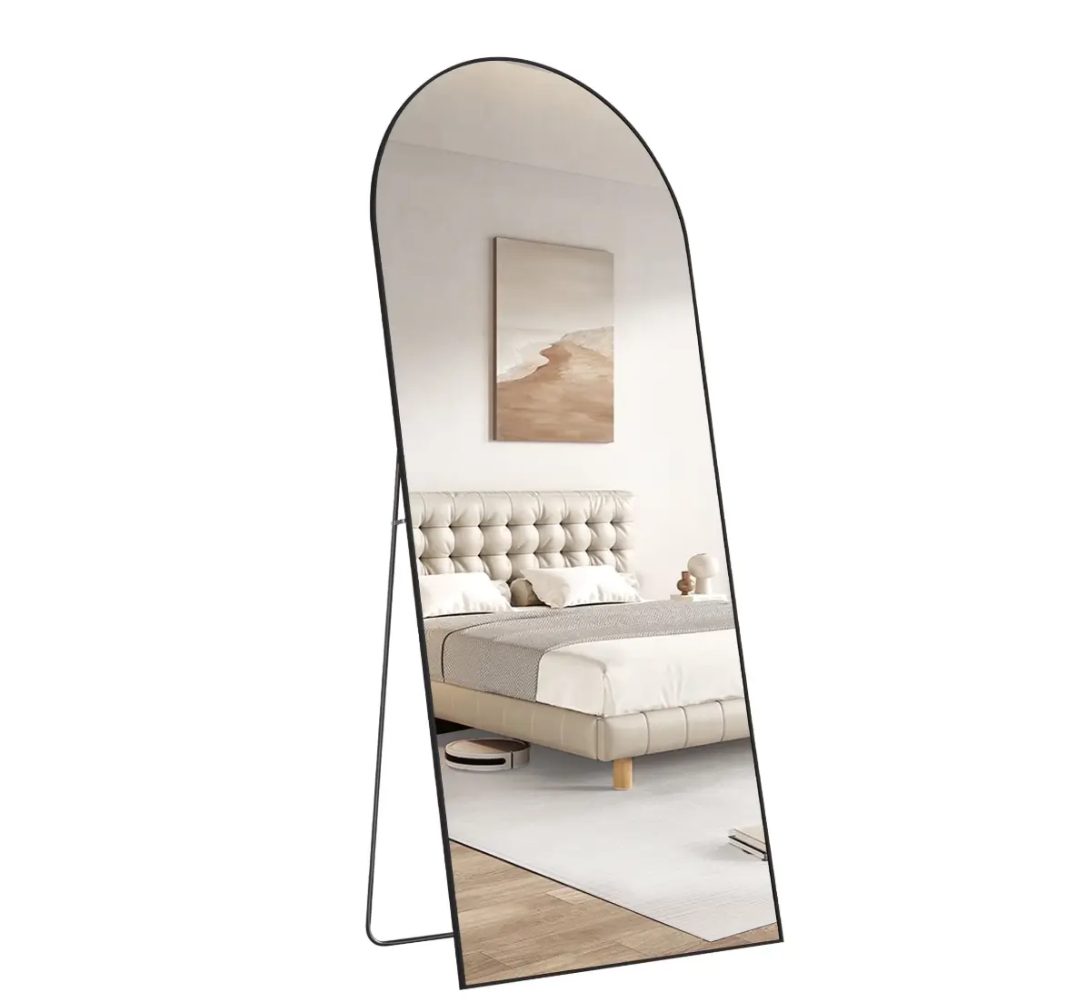 71"x26" Arched Full Length Mirror, Full Body Standing Mirror Floor Mirrors, Black 71"x26" Arched Full Length Mirror, Full Body Standing Mirror Floor Mirrors, Black