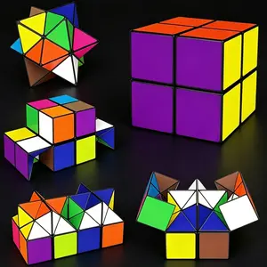 2-in-1 Star Cube Magic Cube Set, Puzzle Toy for Kids & Adults, Gift for 8-12 Year-Old Boys & Girls