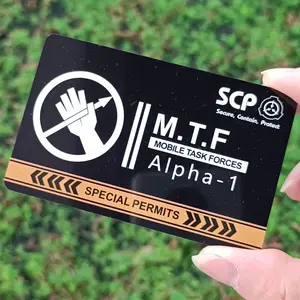Alpha-1 SCP Foundation Id Keycard, 1 Count Mobile Task Forces Security Guard Cosplay Card, Creative Cosplay Card for Home Party Family Gathering, Cosplay Accessories, Versatile Card Accessory, Fun Party Cards