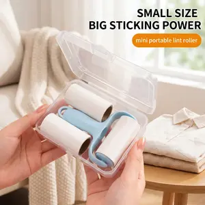 Mini Hair Remover Roller, Tear-Off Replacement Paper, Portable High Adhesion Brush, Ideal for Pet Hair Removal, Compact Design