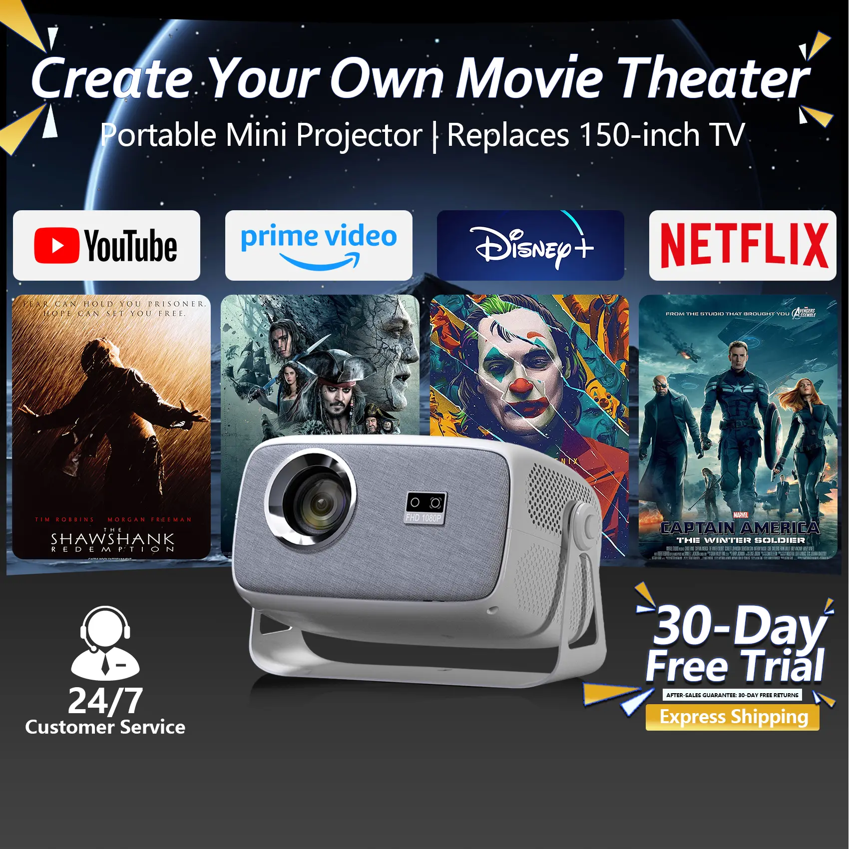 [On sale] X4 mini Portable HD projector. Hometheater.800ANSI .Autofocus 1920*1080P Dual Wifi6 4K Decod BT Android OS Built-in Speaker&Appstore . movienight.Gift.WeeklyDeals.paydayFriday.