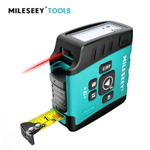MILESEEY DT20 3-in-1 Digital Laser Tape Measure, 130ft Laser Tool, 16ft Digital Tape, Real-Time Display, Area & Volume Measurement, Waterproof Rechargeable, Drop-Resistant, Father’s Day Gift, Dad Gift, Dad Gifts