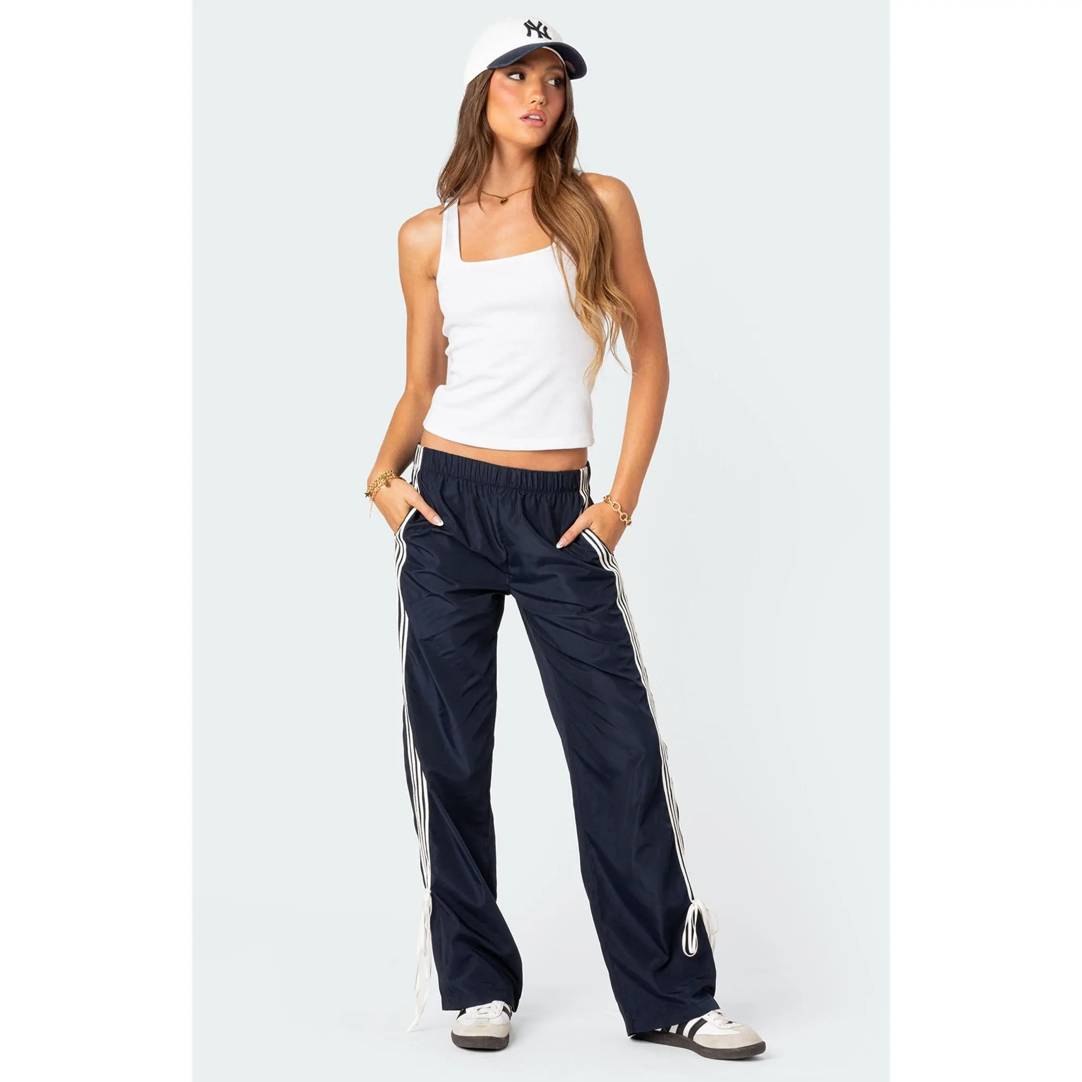 Edikted Women's Remy Bow Ribbon Track Pants