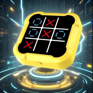 Portable 4 in 1 Tic Tac Toe Game Equipment, Fun Tabletop Game, Fun Board Games, Travel Toy, Learning Finger Toy, Suitable for Kid and Teens and Adults, Perfect for Family Gatherings and Friend Meetups