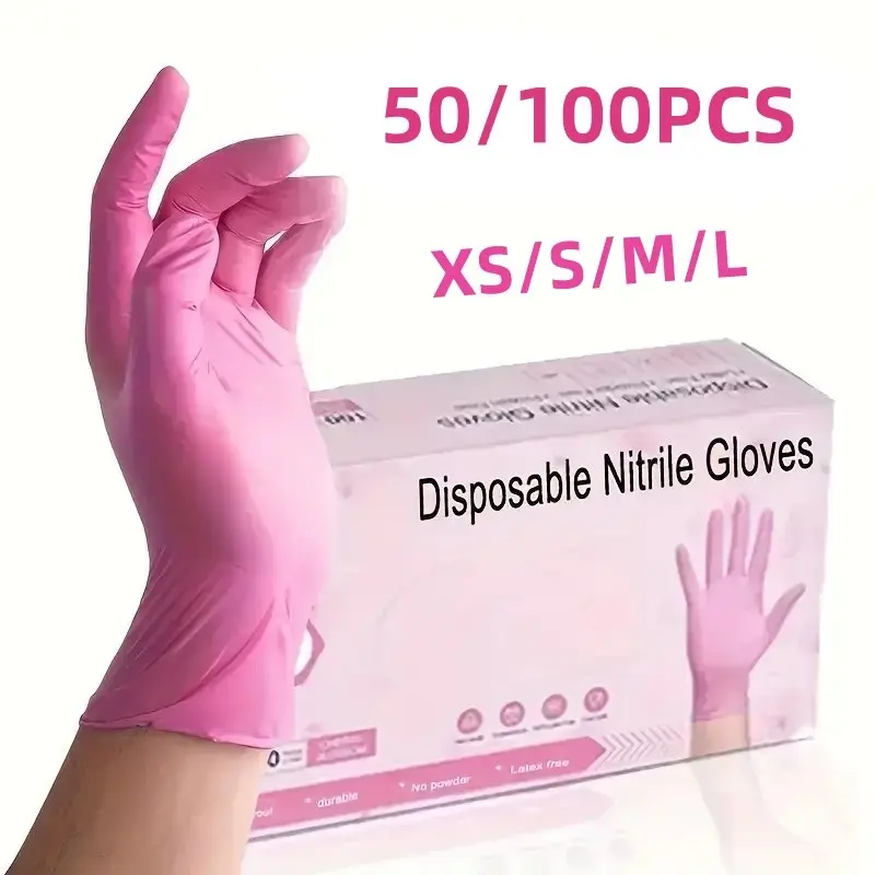 50/100 Pcs PVC Gloves, Safety Gloves, Work Gloves, Disposable Household Cleaning, Dyeing, Painting, One-Use Clothing, Versatile Protection, Multi Purpose Glove, Durable Cleaning Gloves