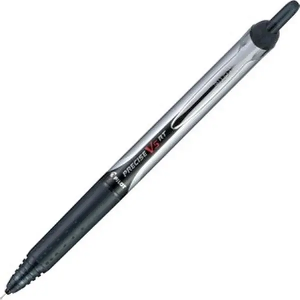 Pilot V5 Retractable Rolling Ball Pen - 0.5 mm, Rubber Grip, Precision Line, Skip-Free Ink, Traction Pockets, Pack of 30, Office Stationery Writing Tool for Back to School Haul, Daily Use, 0.5 Mm Pen