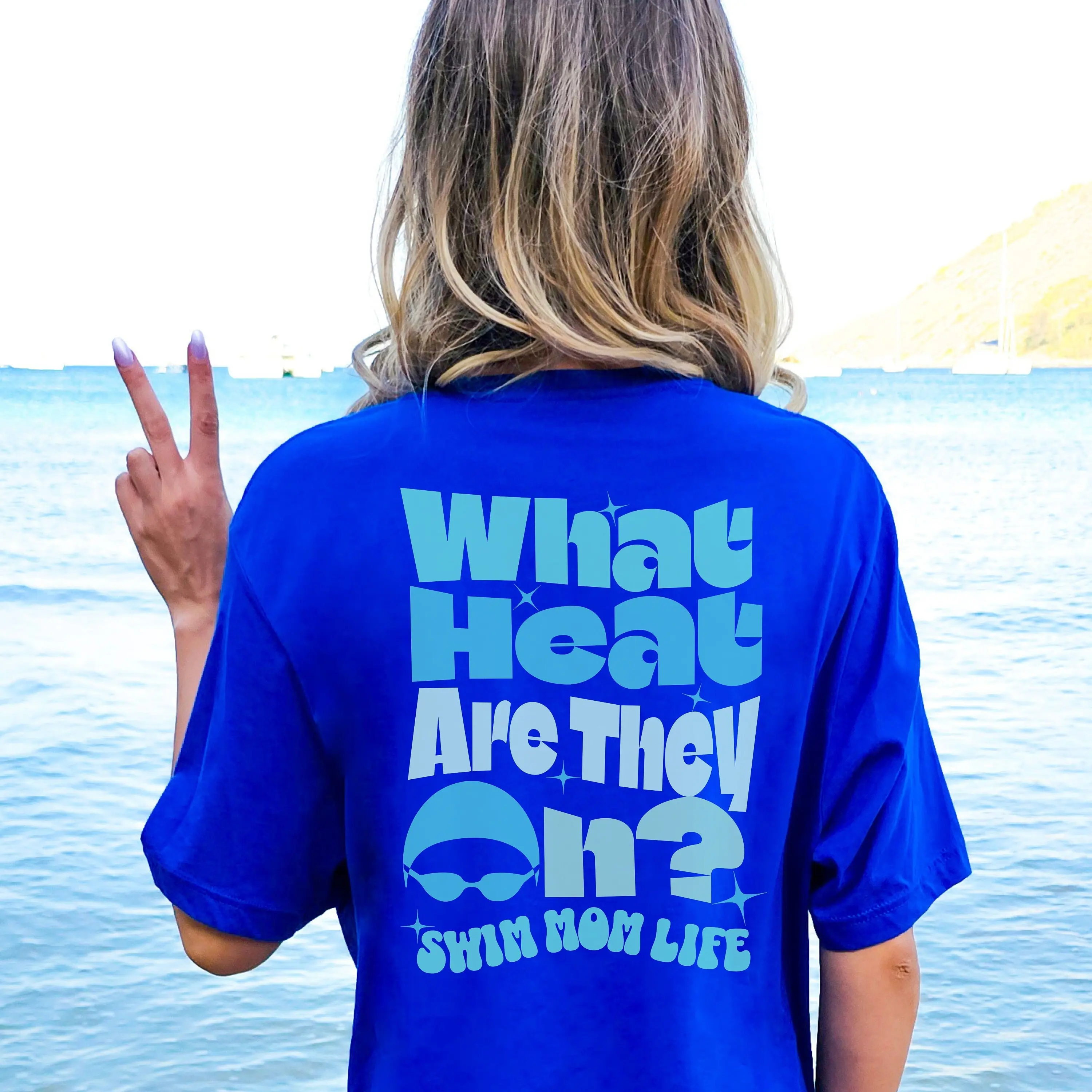 What Heat Are They On Swim Mom Tshirt Swimmer Parent Swim Team Shirt Swim Club Swimmer Mom Gift Swim Team Era Competitive Swim Mom Gifts Swimming Therapy WSwimmThera