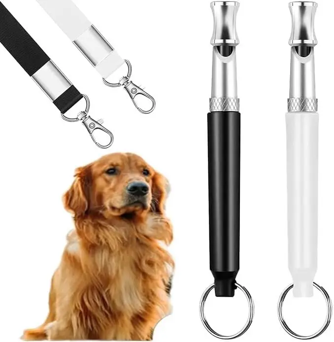 Dog Whistle to Stop Barking Neighbors Dog Adjustable Ultrasonic Silent Dog Whistle, Professional Recall Dog Training Whistleswith Lanyard , Pack Dog Whistle.
