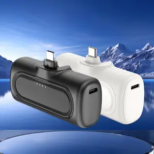 22.5W Fast Charging 5000mAh Mini Portable Charger -5000mAh Optional 1/2/4pcs USB-C Power Bank with Charging Station.The compact design makes it portable Local warehouse ensures fast delivery, ideal phone accessories for daily use or travel