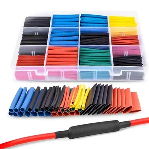 1 Set Heat Shrink Tube Kit, Convenient Heat Shrink Wire Insulation Protective Cover for Tool Box, DIY Solid Color Wire Cover Kit for Charging Cable
