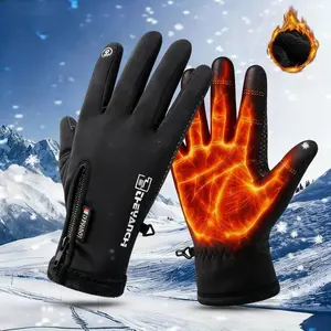 Outdoor Winter Gloves Touchscreen Windproof Full-Finger Fleece Lined for Men Women Sports Travel Daily Activities Unisex