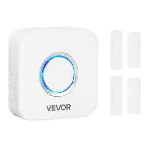 VEVOR Door Chime, Summervibes,Summervibes, DC 12V, Wireless Door Open Contact Sensor Alarm Chime with 656 ft Range, 58 Chimes & 5 Adjustable Volume, Doors Ringer Alert for Business, Store, Home, Office When Entering