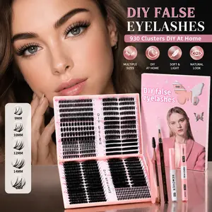 Cluster Lashes DCurl DIY Individual Eyelash Extensions Lash Book Clusters for Beginners Mother's Day Gift Mixed 9-16mm