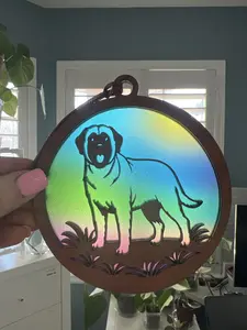 Mastiff Suncatcher for Sunny Window