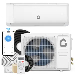 Efficient 12000 BTU mini split central air conditioning and heat pump -18.5 SEER, ductless inverter AC with WiFi and Alexa -230V, quiet operation, cooling up to 750 square feet, including installation kit and remote control, conditioner